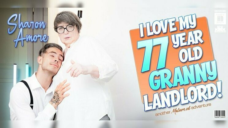 Toyboy Student 18+ Gets Caught By His 77 Year Old Anal Loving Granny Landlord Sharon Amore Jerking Off