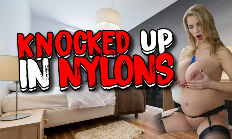 Knocked Up In Nylons - Huge Tits Blonde Preggo - Sexlikereal