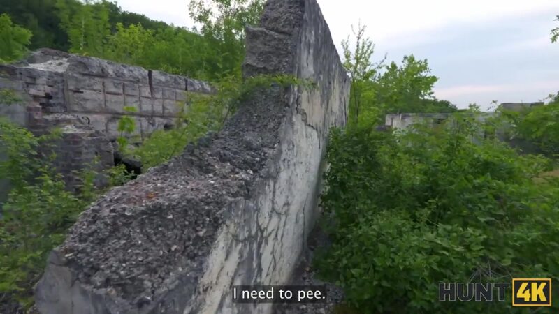 HUNT4K. Sexy Russian slut got horny and cheated on her boyfriend with a stranger in public