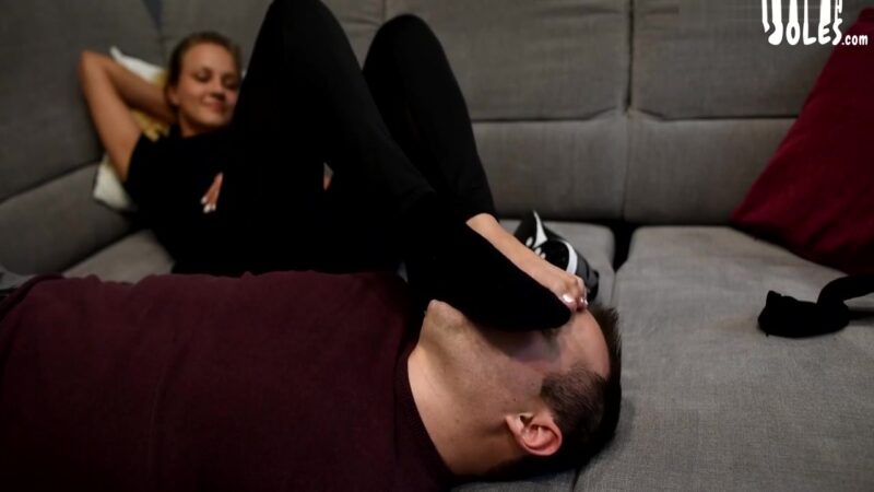 Pushed To Smell Megans Sneakers, Socks And Feet After Gym (footdom, Femdom