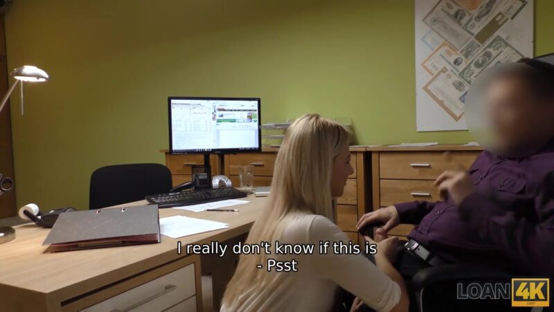 LOAN4K. Dude helps a blonde chick when she needs extra money for a car
