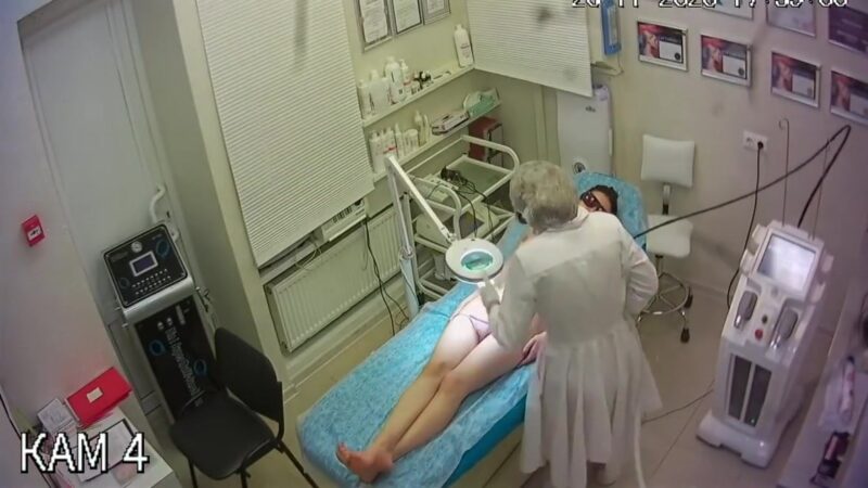 Russian Girl With Silicone Tits At Hair Removal