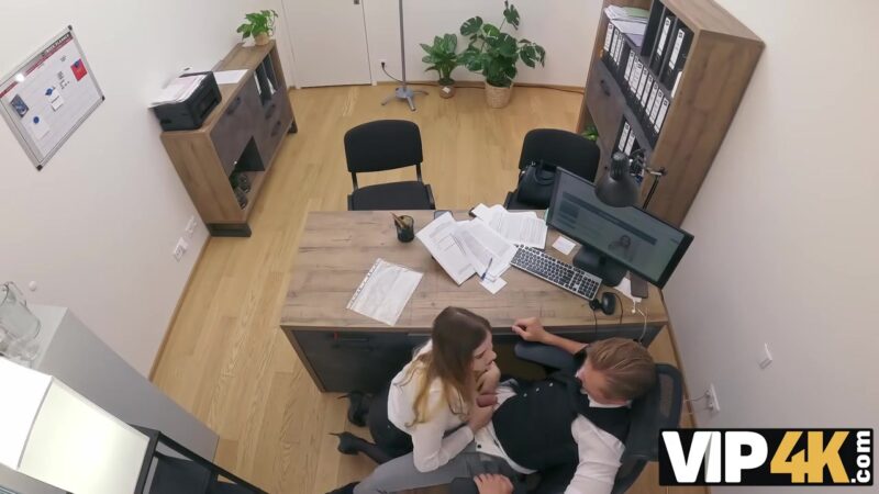 VIP4K. Busty beauty Maya came for a loan and got a big cock inside her pussy in the office