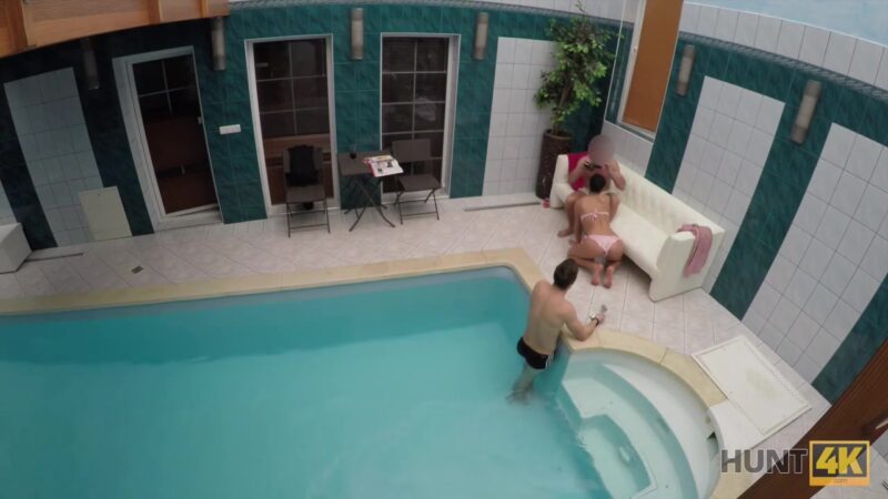 HUNT4K. Couple wants to relax in spa of hunter who adores fucking