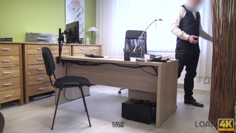 LOAN4K. Adorable Russian girl rides dick of loan agent in his office