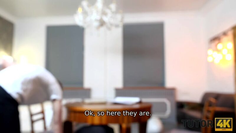 TUTOR4K. Teacher in stockings is penetrated very fast by student 18+ at home