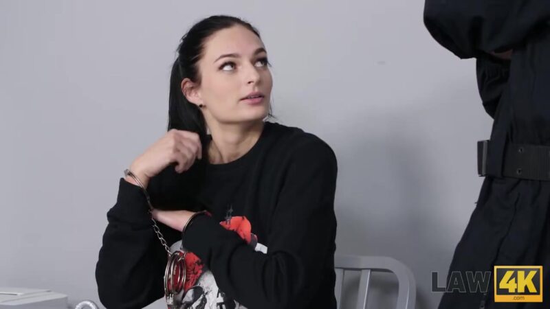LAW4k. Silly chick gets in jail and pays with pussy for her freedom