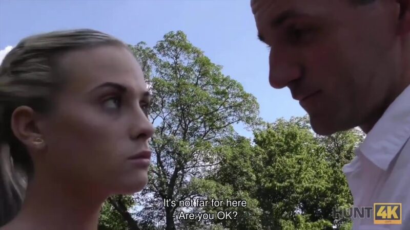 HUNT4K. Young lovers decided that sex for money is a good chance