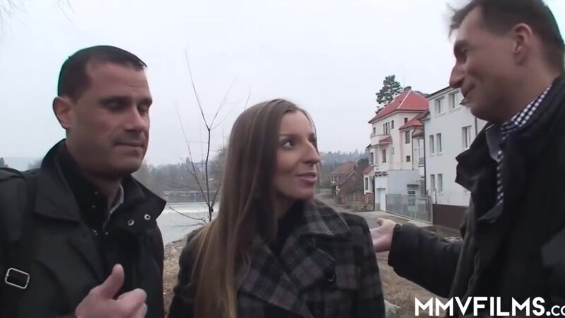 sexy czech babe picked up for threesome