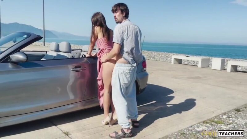Skinny Bitch Gave Herself To A Rich Guy On The Coast For A Cabriolet