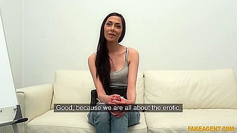Ashley Ocean - Slim Czech Model Sucks Thick Cock