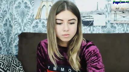 Russian Amateur Teen Beauty stripping nad fingering on webcam