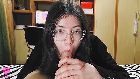 A Student 18+ Agrees To A Blowjob And Asks For Help With Her Studies