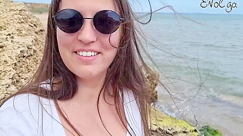A Walk On The Beach Ended With A Blowjob And Cum On My Tits