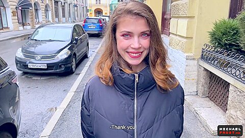 Russian Teen 18+ Hottie Asked Me To Buy Beer - Street Dating - Pov